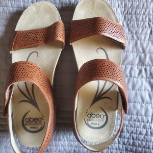 Abeo wedge leather sandals